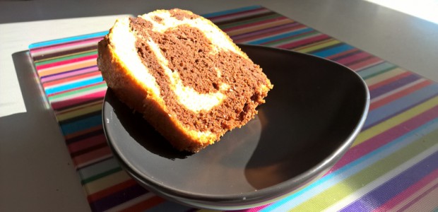 Gâteau marbré au chocolat et vanille